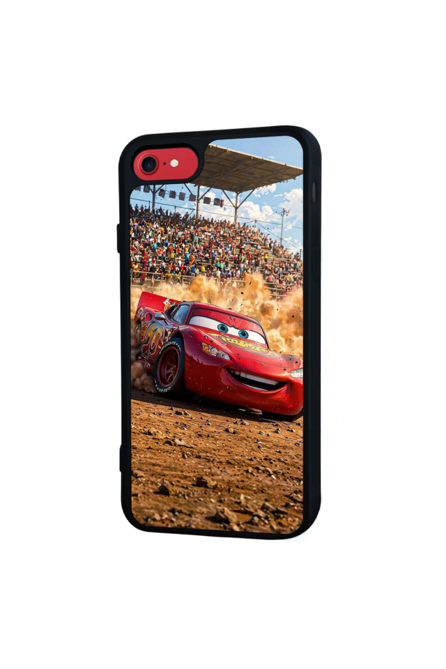 iPhone 8 Uyumlu Şimsek McQueen Tasarımlı Glossy Premium Kılıf
