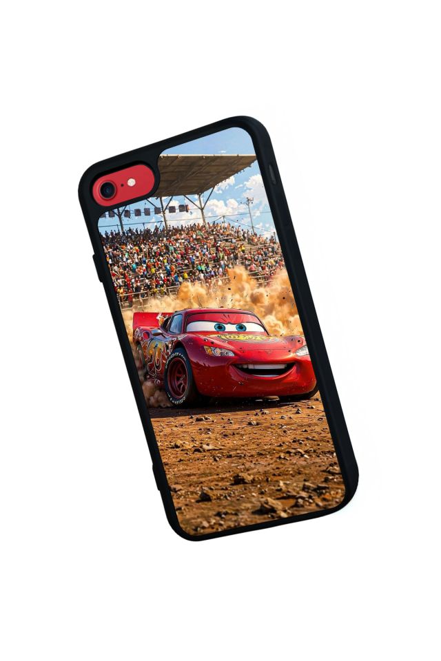 iPhone 8 Uyumlu Şimsek McQueen Tasarımlı Glossy Premium Kılıf