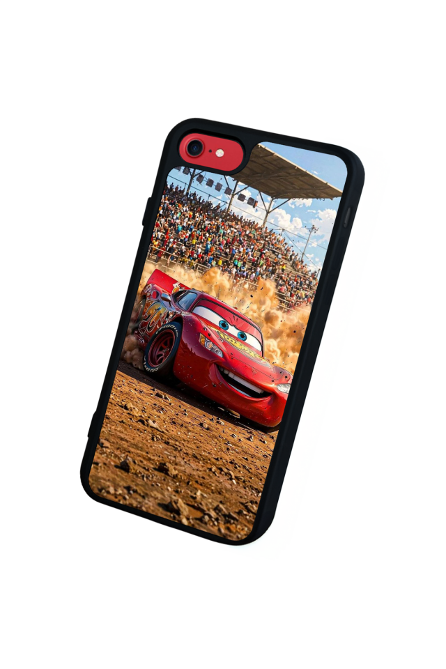 iPhone 8 Uyumlu Şimsek McQueen Tasarımlı Glossy Premium Kılıf