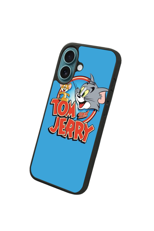 iPhone 16 Plus Uyumlu Tom And Jerry Tasarımlı Glossy Premium Kılıf