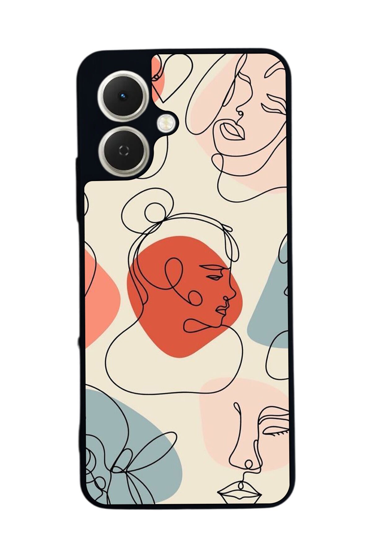 Tecno Spark GO 2 Uyumlu Line Art Tasarımlı Glossy Premium Kılıf