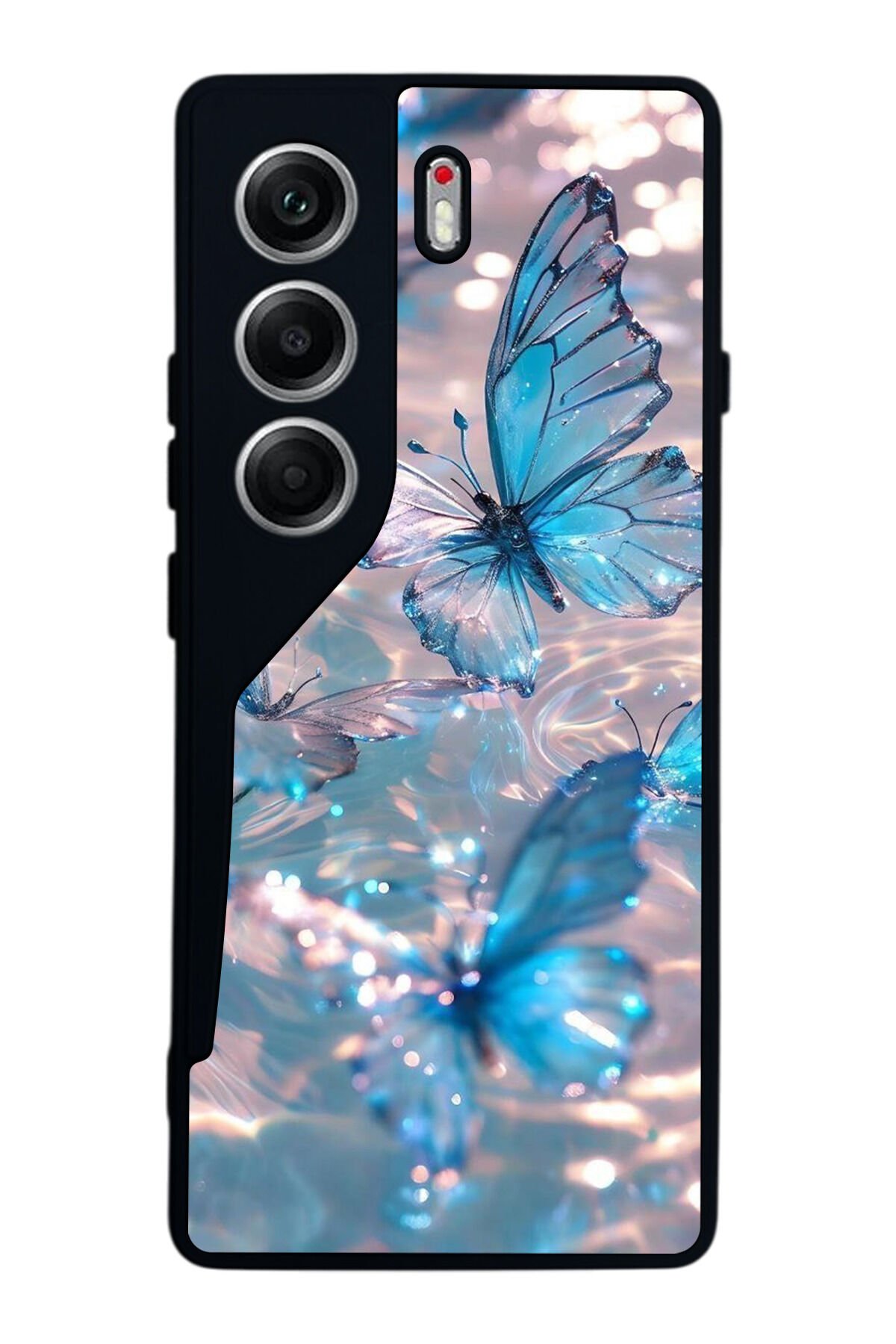 Tecno Camon 40 Uyumlu Kelebek Tasarımlı Glossy Premium Kılıf