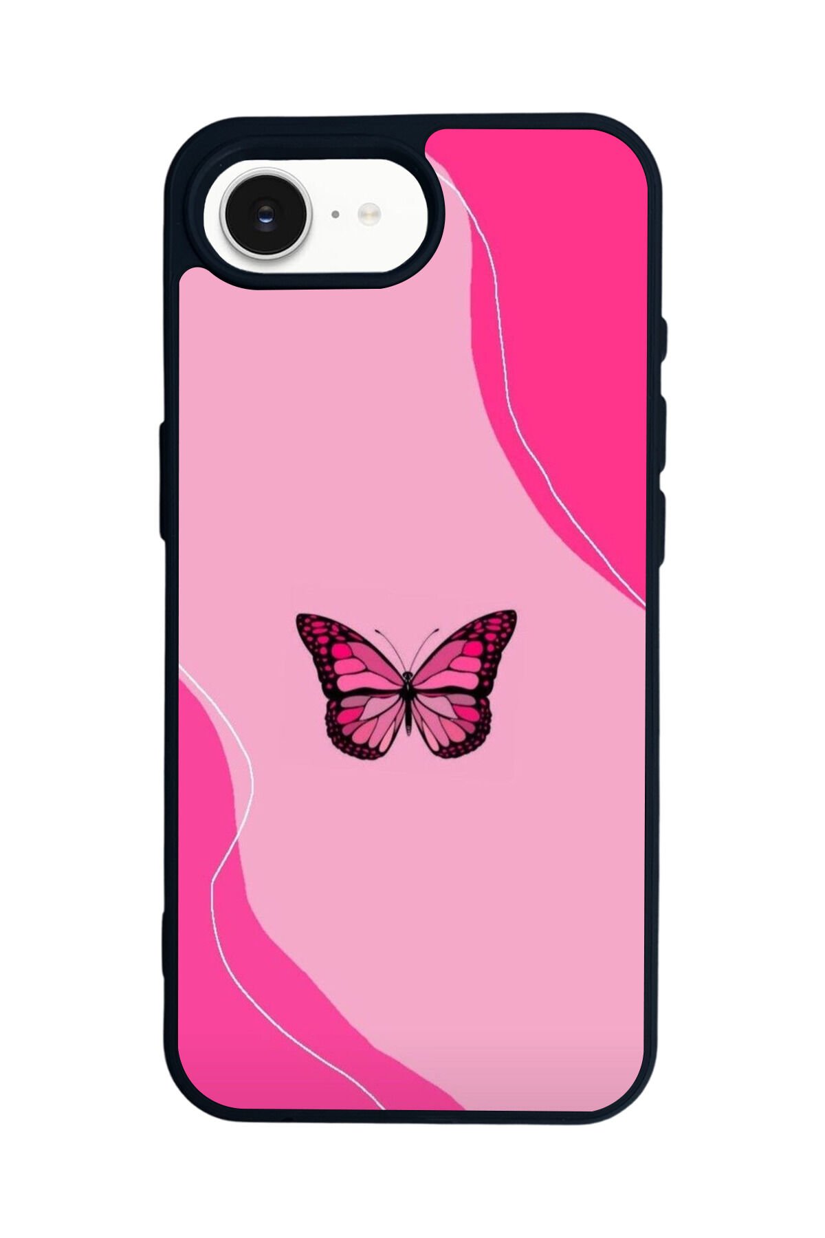 iPhone 16E Uyumlu Kelebek Tasarımlı Glossy Premium Kılıf