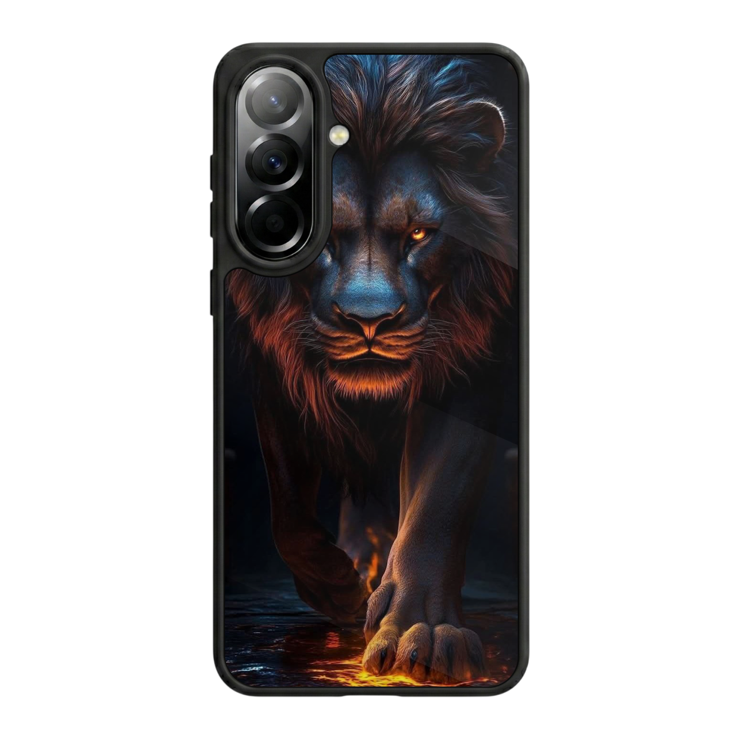 Samsung Galaxy A37 Uyumlu Aslan Tasarımlı Glossy Premium Kılıf