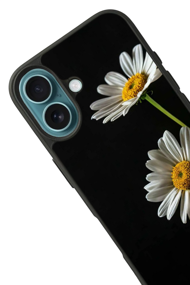 iPhone 16 Uyumlu Cicek Tasarımlı Glossy Premium Kılıf