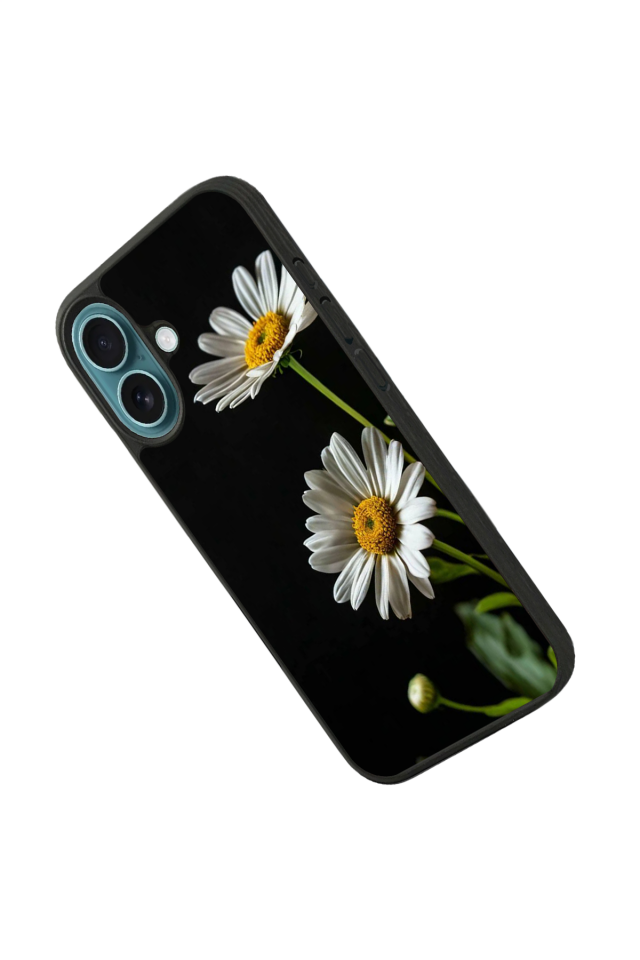 iPhone 16 Uyumlu Cicek Tasarımlı Glossy Premium Kılıf