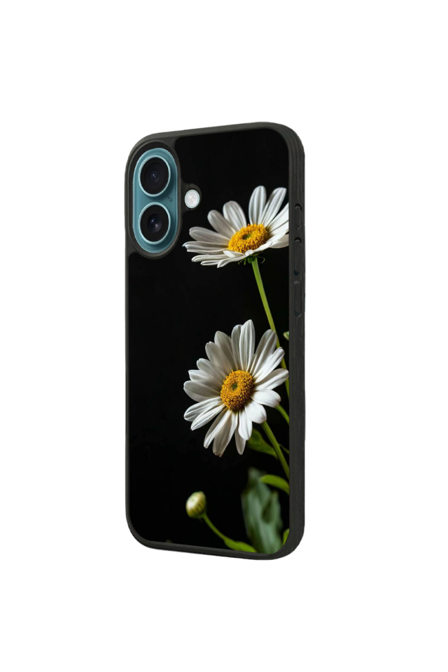iPhone 16 Uyumlu Cicek Tasarımlı Glossy Premium Kılıf