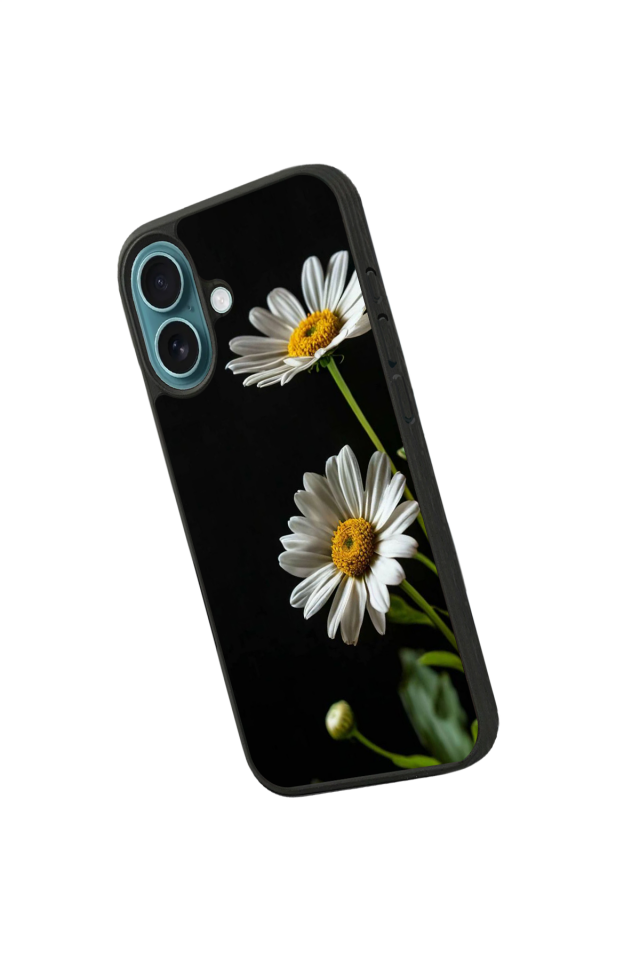 iPhone 16 Uyumlu Cicek Tasarımlı Glossy Premium Kılıf