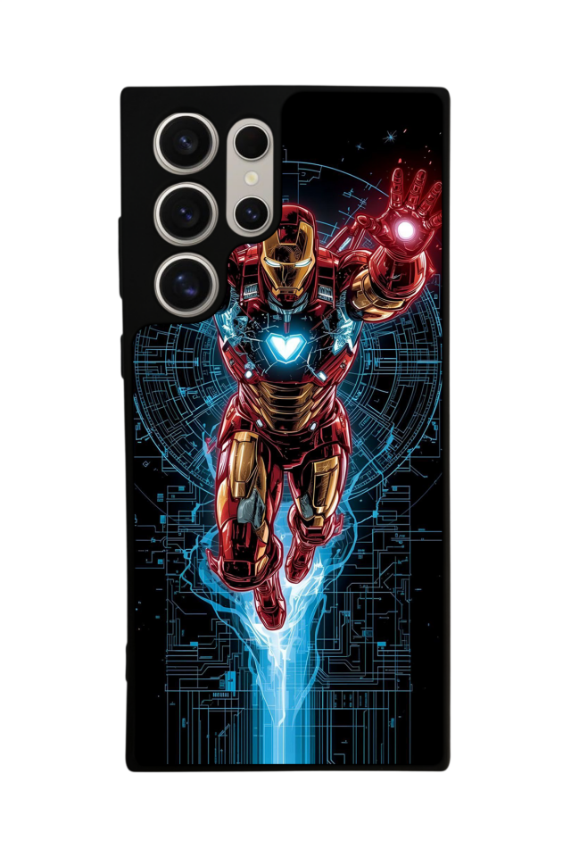 Samsung Galaxy S23 Ultra Uyumlu Iron Man ( Demir Adam ) Tasarımlı Glossy Premium Kılıf