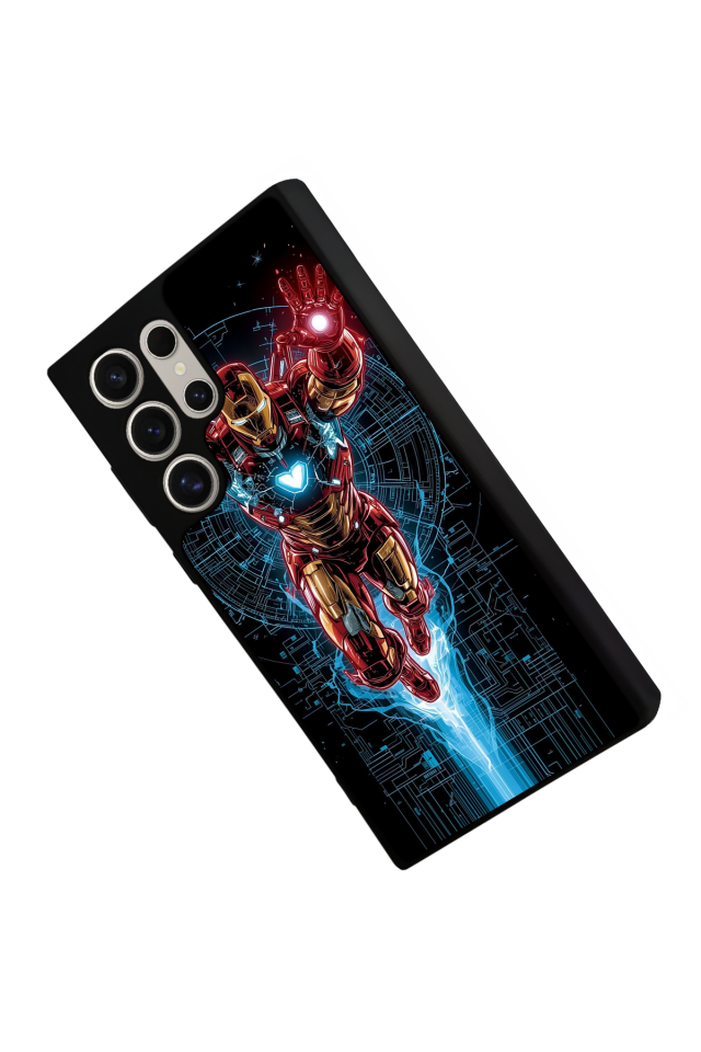 Samsung Galaxy S23 Ultra Uyumlu Iron Man ( Demir Adam ) Tasarımlı Glossy Premium Kılıf