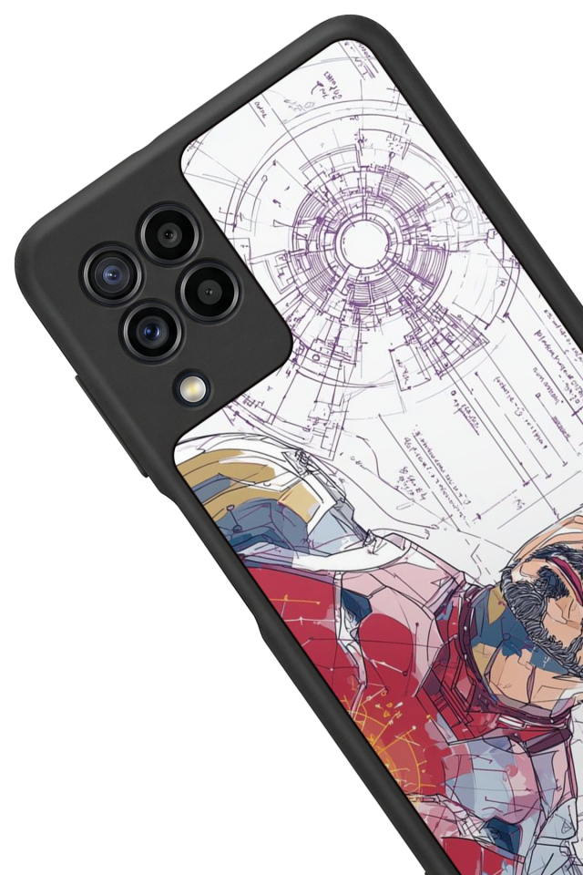 Samsung Galaxy M22 Uyumlu Iron Man ( Demir Adam ) Tasarımlı Glossy Premium Kılıf
