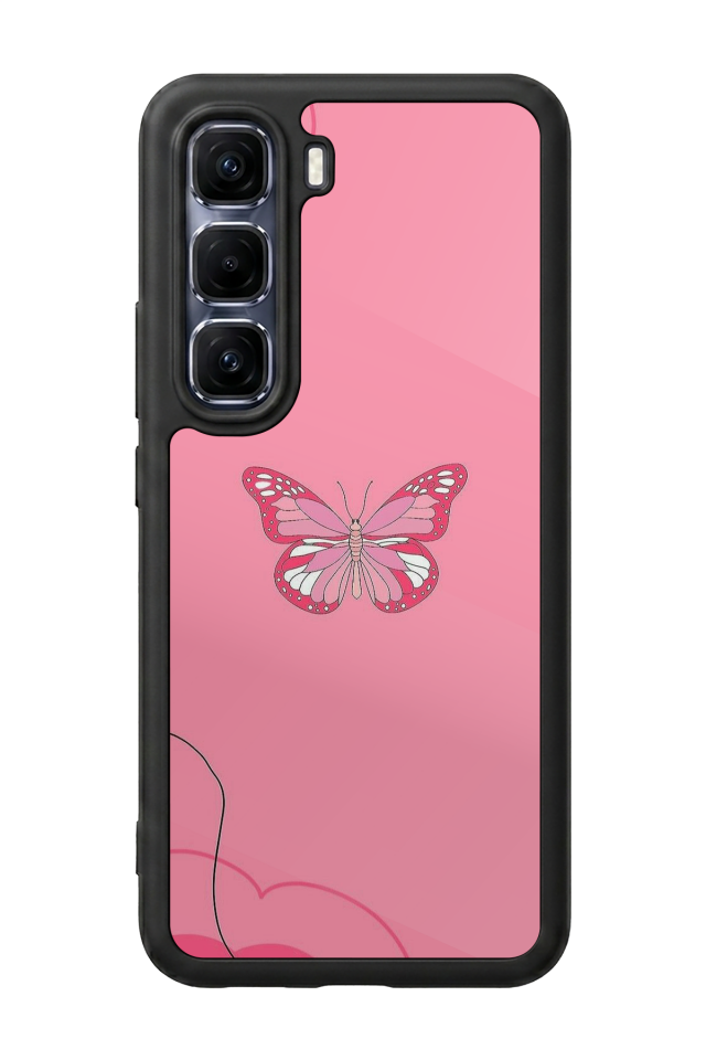 Infinix Hot 60 Pro Plus Uyumlu Kelebek Tasarımlı Glossy Premium Kılıf