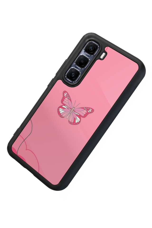 Infinix Hot 60 Pro Plus Uyumlu Kelebek Tasarımlı Glossy Premium Kılıf