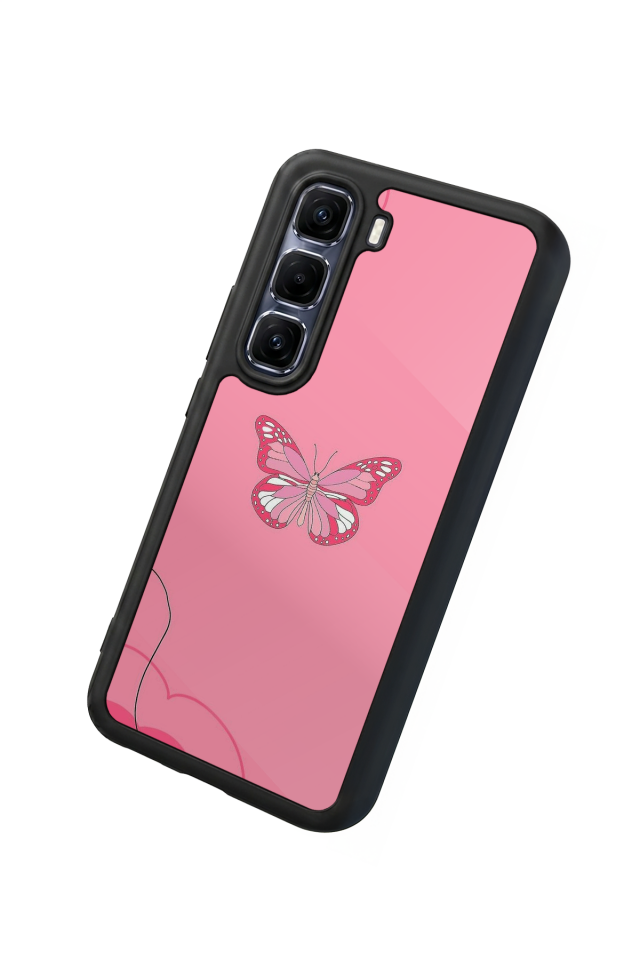 Infinix Hot 60 Pro Plus Uyumlu Kelebek Tasarımlı Glossy Premium Kılıf