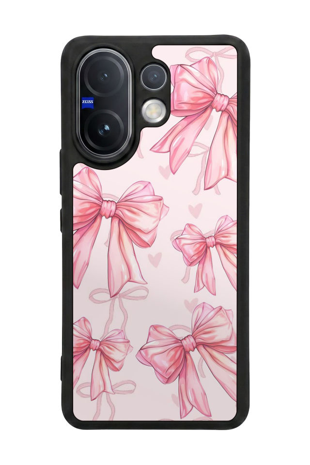 Vivo V60 Uyumlu Kurdele Tasarımlı Glossy Premium Kılıf