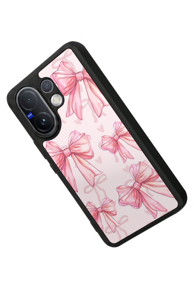 Vivo V60 Uyumlu Kurdele Tasarımlı Glossy Premium Kılıf