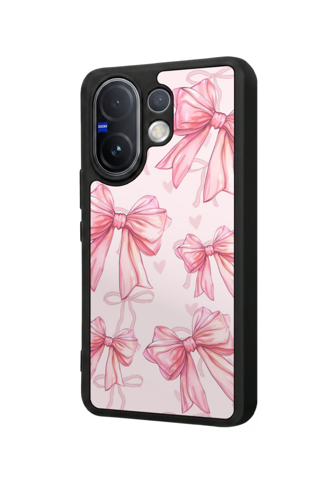Vivo V60 Uyumlu Kurdele Tasarımlı Glossy Premium Kılıf
