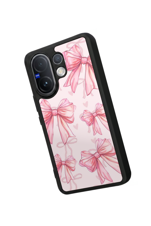 Vivo V60 Uyumlu Kurdele Tasarımlı Glossy Premium Kılıf