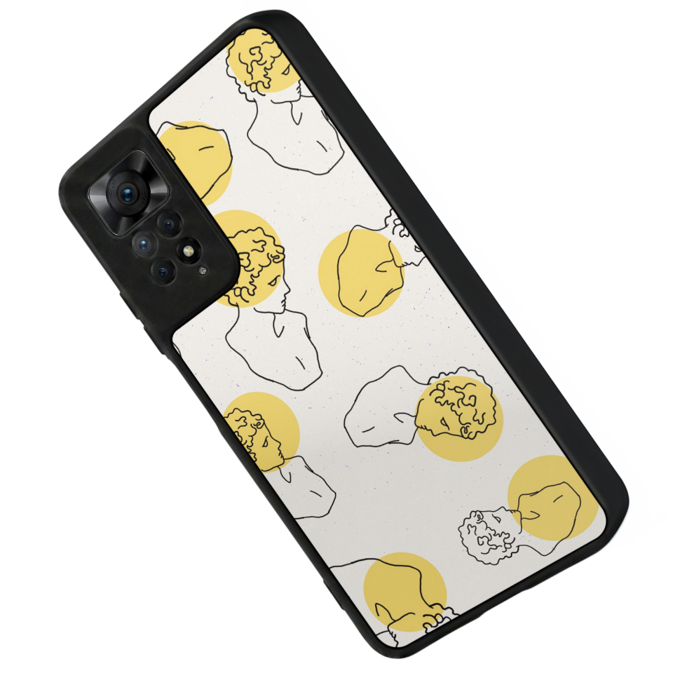 Xiaomi Redmi Note 12 Pro Uyumlu Line Art Tasarımlı Glossy Premium Kılıf