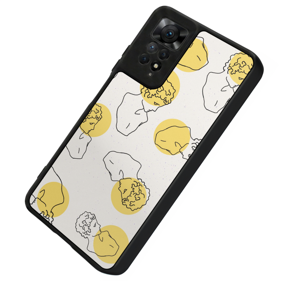 Xiaomi Redmi Note 12 Pro Uyumlu Line Art Tasarımlı Glossy Premium Kılıf