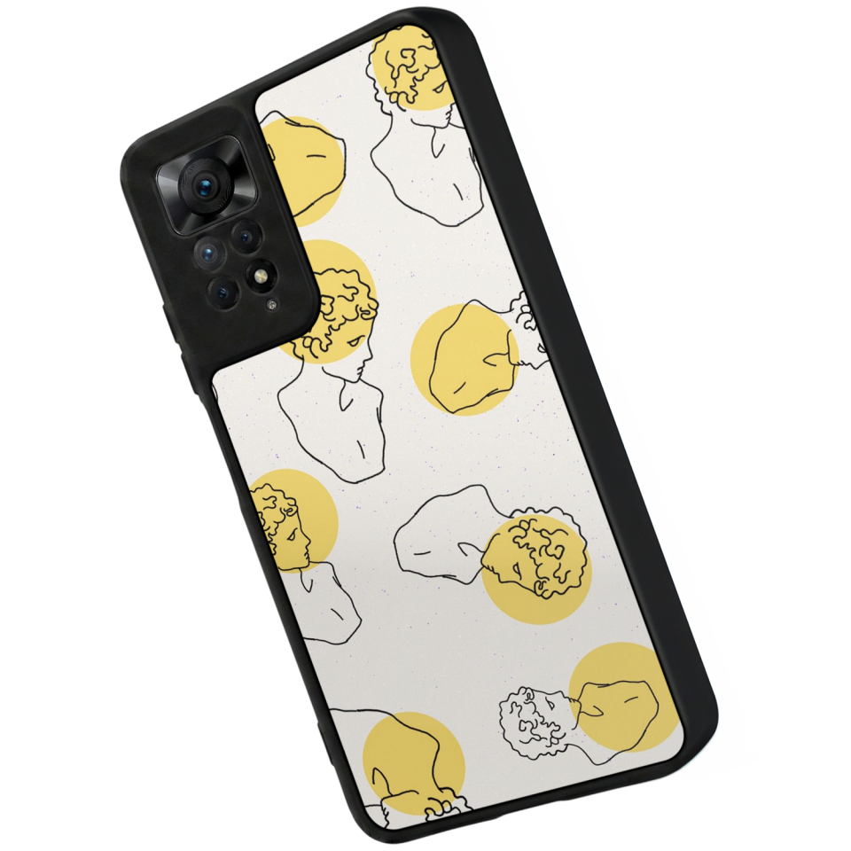 Xiaomi Redmi Note 12 Pro Uyumlu Line Art Tasarımlı Glossy Premium Kılıf