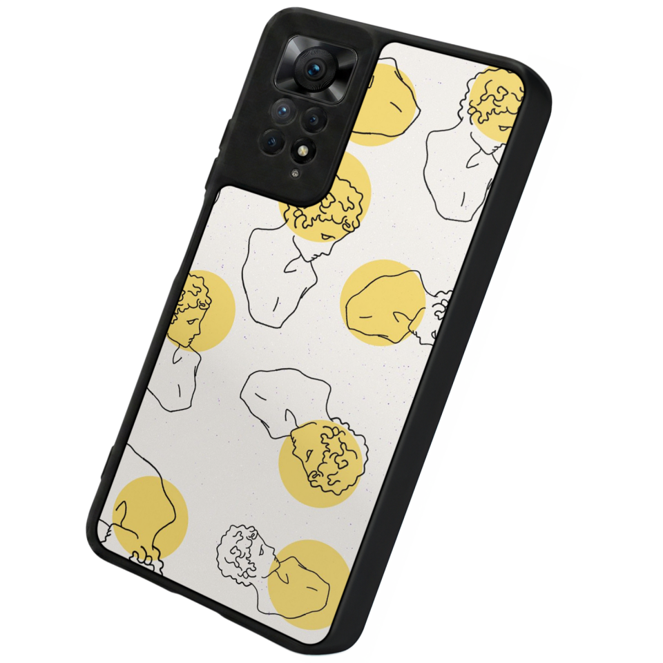 Xiaomi Redmi Note 12 Pro Uyumlu Line Art Tasarımlı Glossy Premium Kılıf