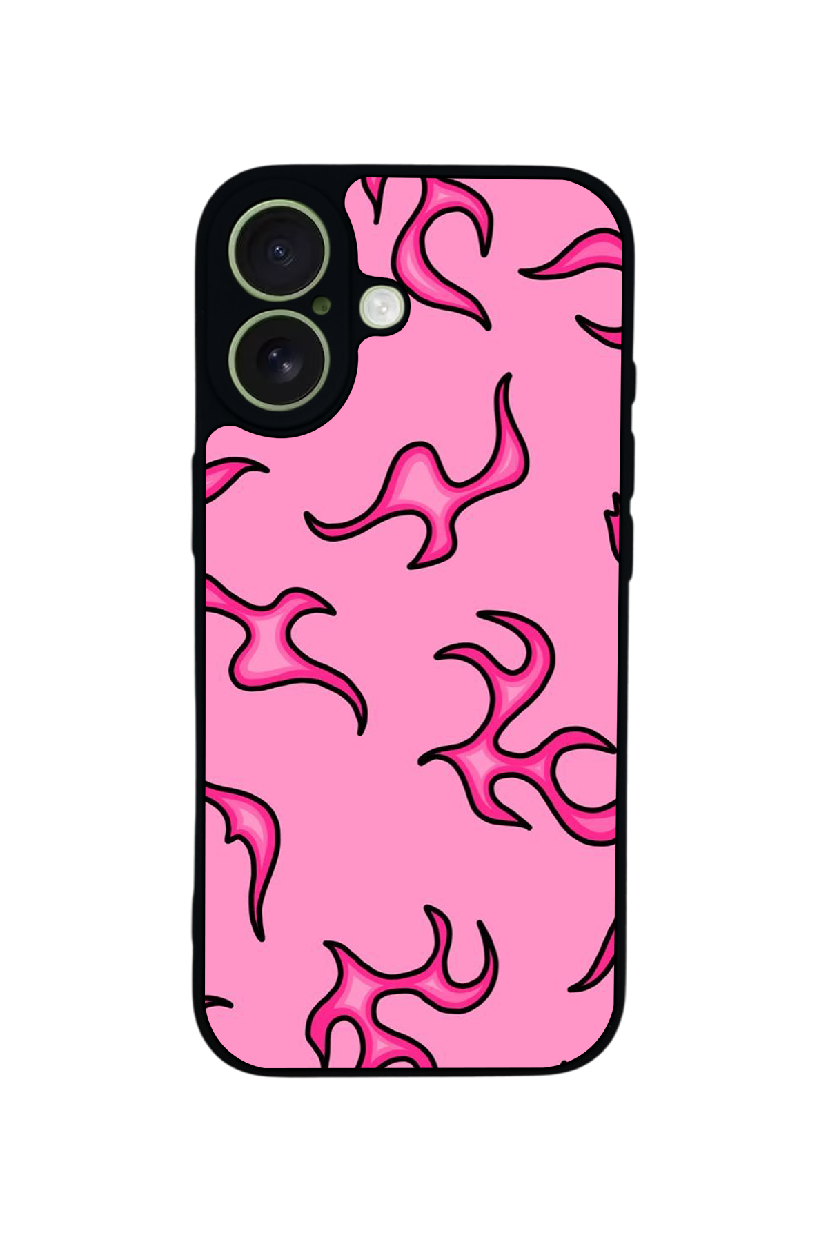 iPhone 17 Uyumlu Retro Flame Patterns Tasarımlı Glossy Premium Kılıf