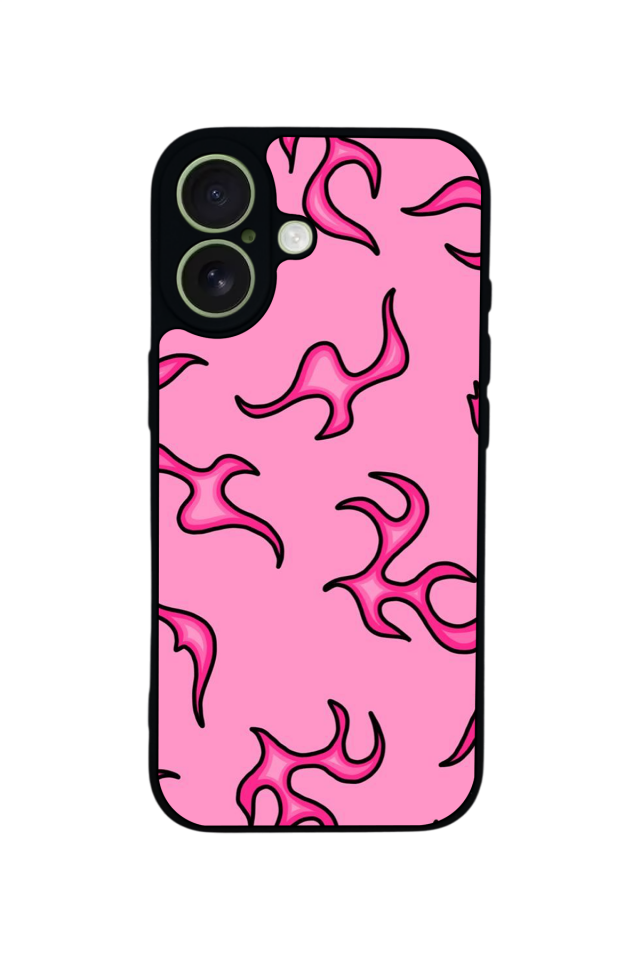 iPhone 17 Uyumlu Retro Flame Patterns Tasarımlı Glossy Premium Kılıf
