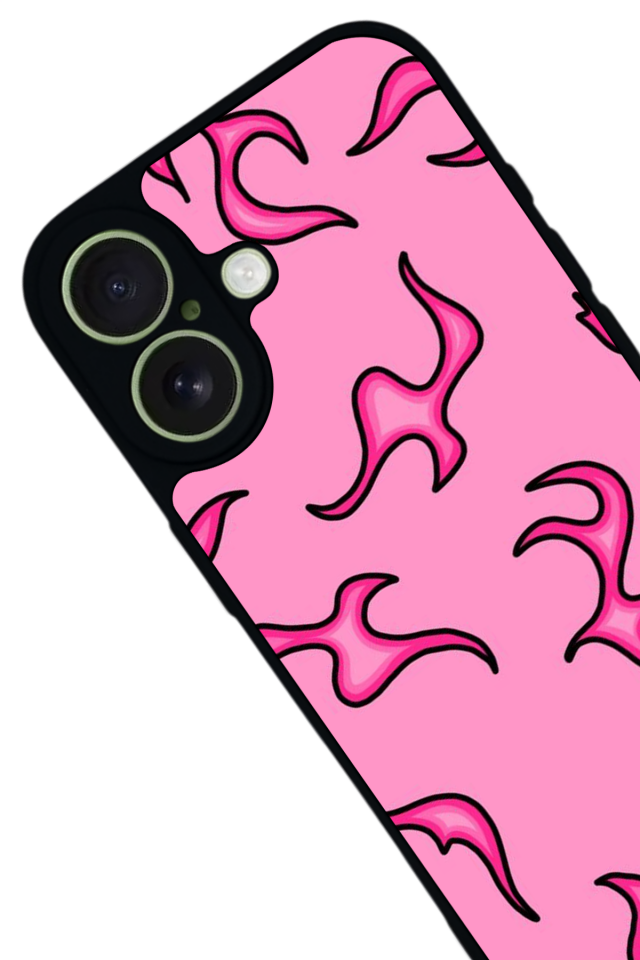 iPhone 17 Uyumlu Retro Flame Patterns Tasarımlı Glossy Premium Kılıf