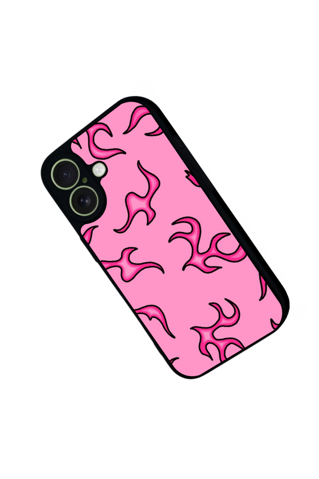 iPhone 17 Uyumlu Retro Flame Patterns Tasarımlı Glossy Premium Kılıf