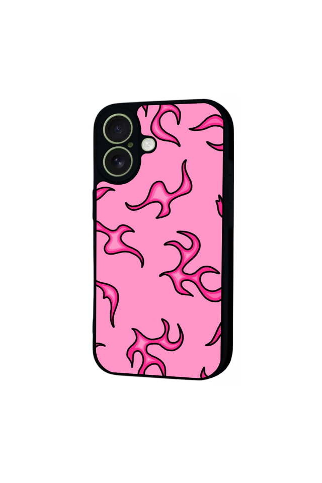 iPhone 17 Uyumlu Retro Flame Patterns Tasarımlı Glossy Premium Kılıf