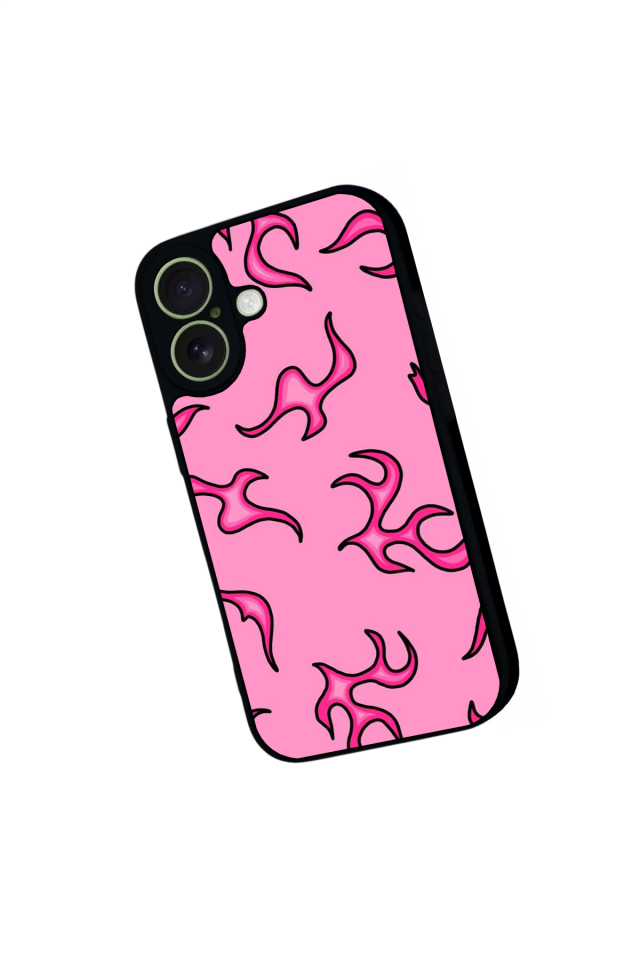 iPhone 17 Uyumlu Retro Flame Patterns Tasarımlı Glossy Premium Kılıf