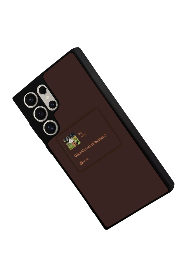 Samsung Galaxy S22 Ultra Uyumlu Sarki Sozleri Tasarımlı Glossy Premium Kılıf