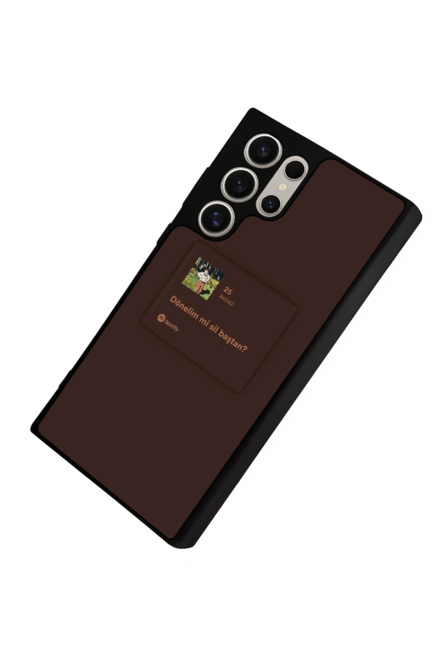 Samsung Galaxy S22 Ultra Uyumlu Sarki Sozleri Tasarımlı Glossy Premium Kılıf