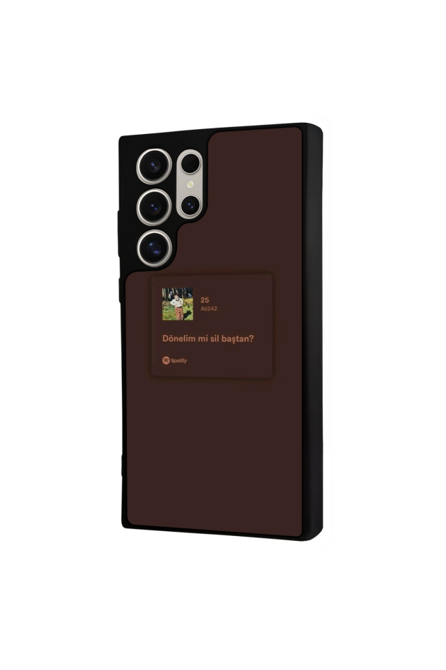 Samsung Galaxy S22 Ultra Uyumlu Sarki Sozleri Tasarımlı Glossy Premium Kılıf