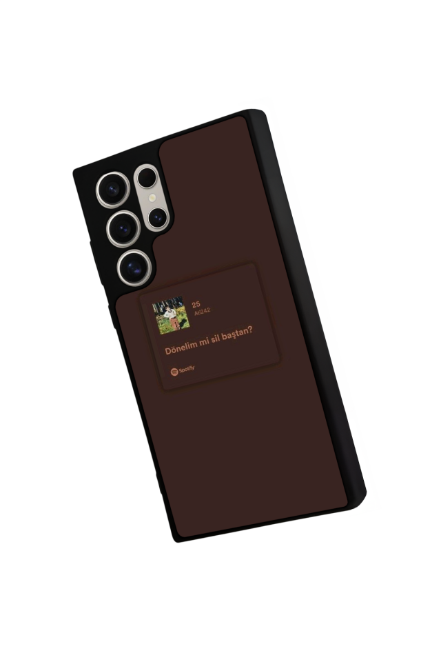 Samsung Galaxy S22 Ultra Uyumlu Sarki Sozleri Tasarımlı Glossy Premium Kılıf