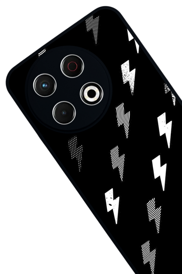 Tecno Spark 30 Pro Uyumlu Simsek Tasarımlı Glossy Premium Kılıf