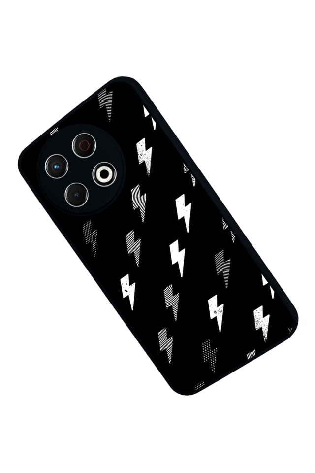 Tecno Spark 30 Pro Uyumlu Simsek Tasarımlı Glossy Premium Kılıf