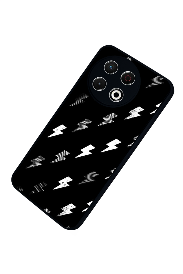 Tecno Spark 30 Pro Uyumlu Simsek Tasarımlı Glossy Premium Kılıf