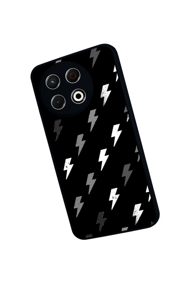 Tecno Spark 30 Pro Uyumlu Simsek Tasarımlı Glossy Premium Kılıf