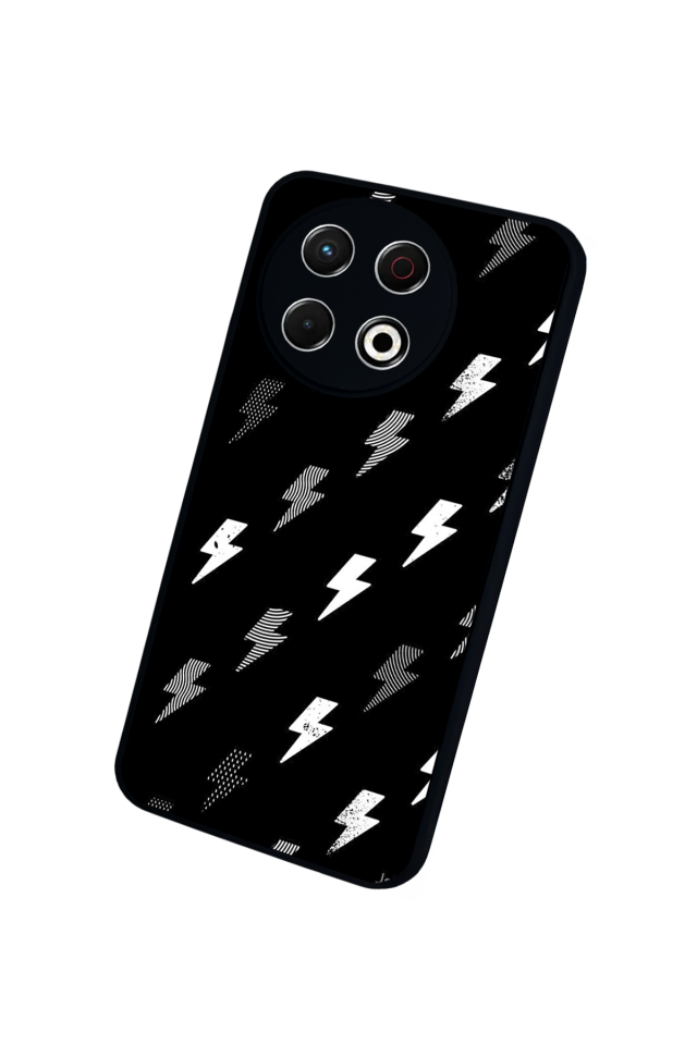 Tecno Spark 30 Pro Uyumlu Simsek Tasarımlı Glossy Premium Kılıf