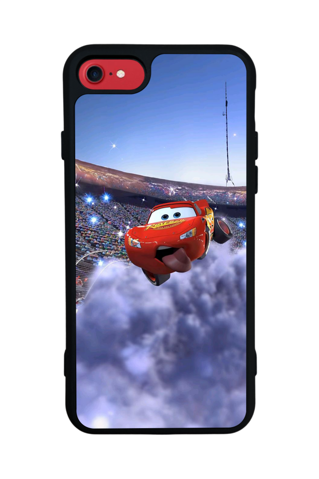 iPhone 8 Uyumlu Şimsek McQueen Tasarımlı Glossy Premium Kılıf