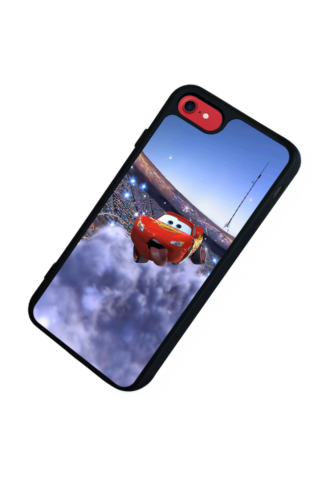 iPhone 8 Uyumlu Şimsek McQueen Tasarımlı Glossy Premium Kılıf
