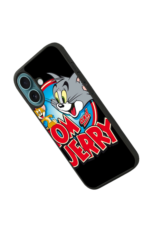 iPhone 16 Plus Uyumlu Tom And Jerry Tasarımlı Glossy Premium Kılıf