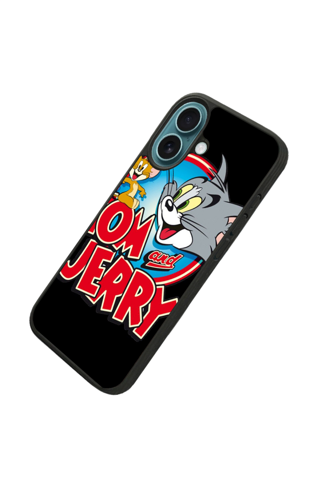iPhone 16 Plus Uyumlu Tom And Jerry Tasarımlı Glossy Premium Kılıf