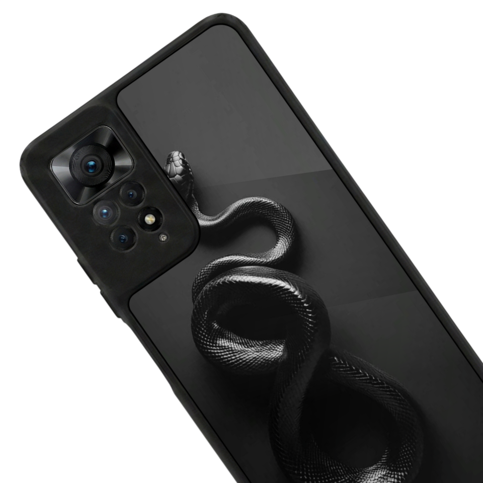 Xiaomi Redmi Note 11 Pro Uyumlu Yılan Tasarımlı Glossy Premium Kılıf