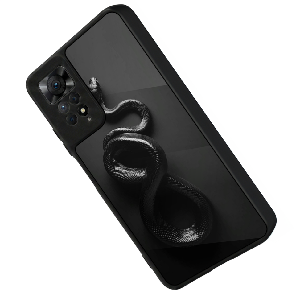 Xiaomi Redmi Note 11 Pro Uyumlu Yılan Tasarımlı Glossy Premium Kılıf