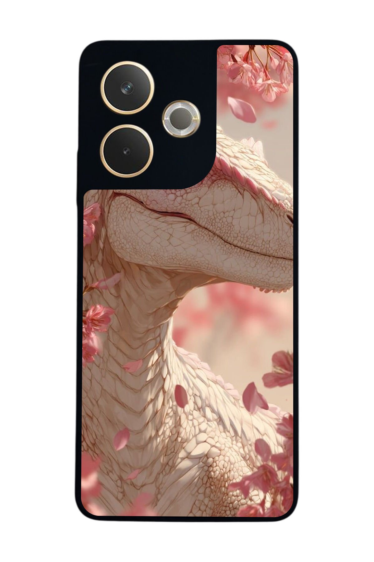 Oppo A5 Pro Uyumlu Dinazor Tasarımlı Glossy Premium Kılıf