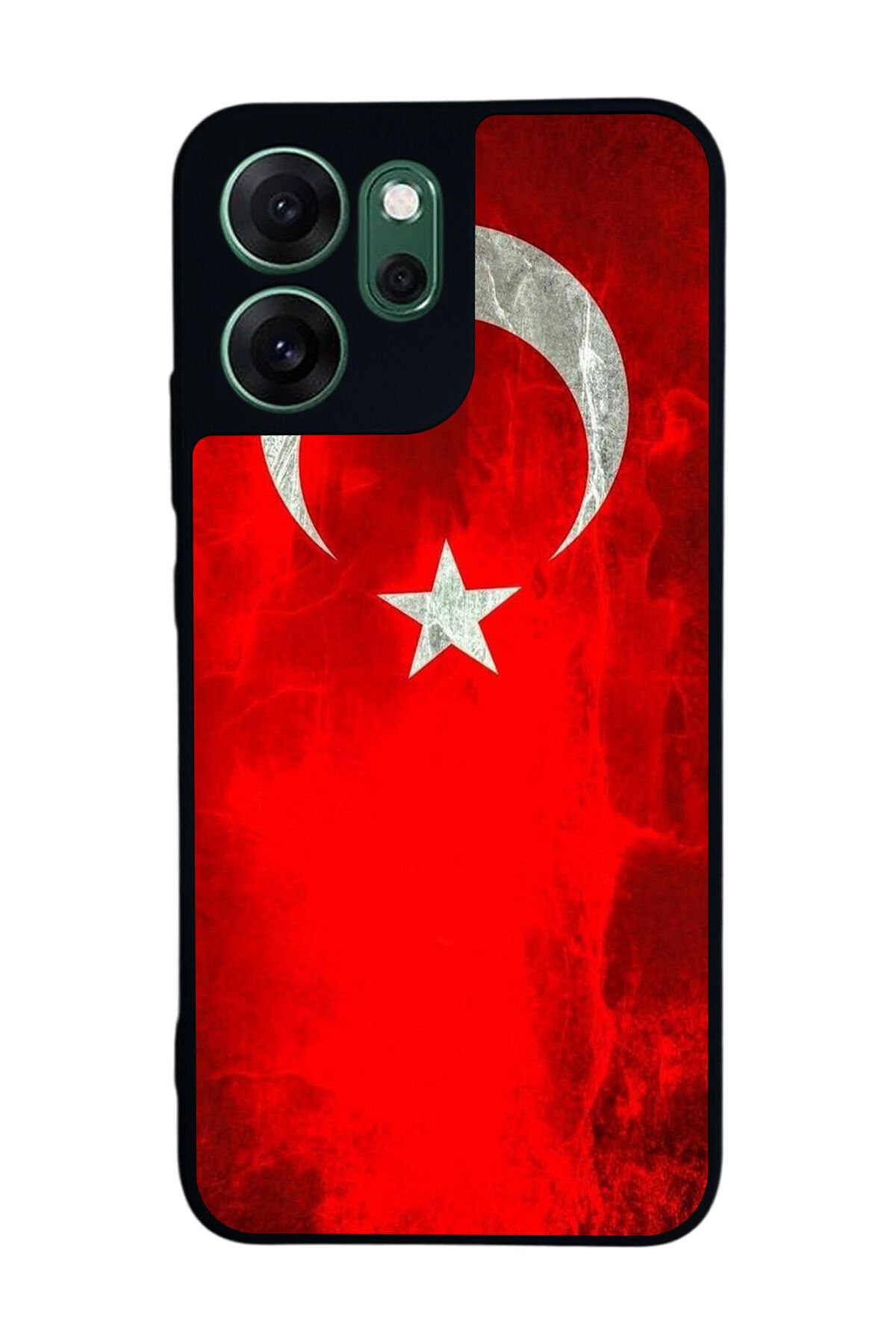 Oppo Reno 14F Uyumlu Türk Bayragi Tasarımlı Glossy Premium Kılıf