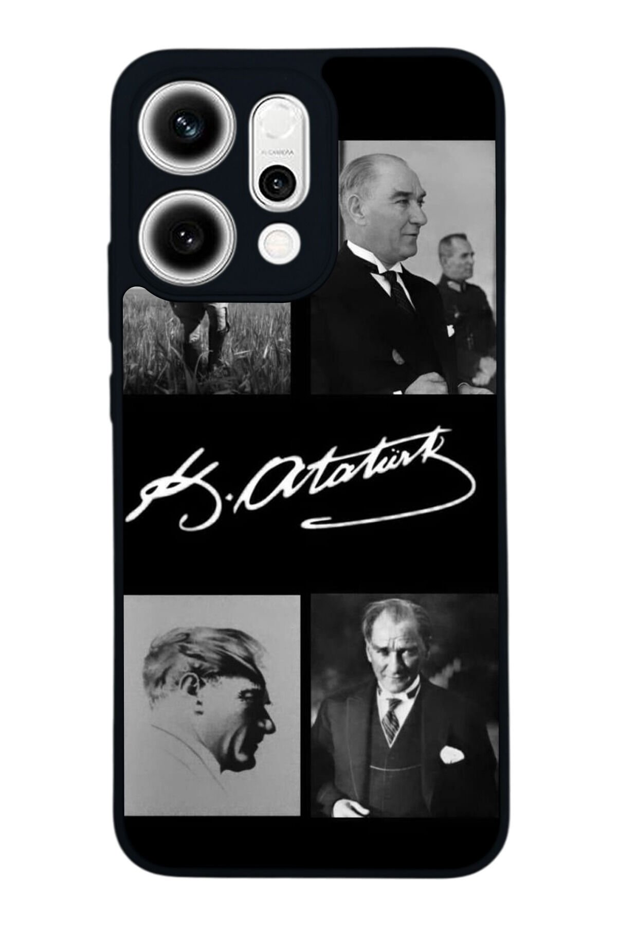 Oppo Reno 14 Uyumlu Mustafa Kemal Ataturk Tasarımlı Glossy Premium Kılıf